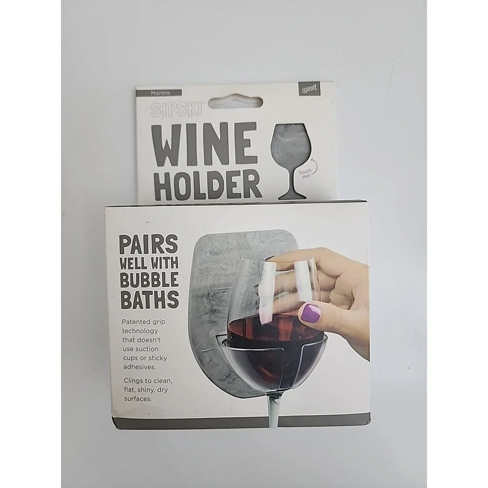 Sipski Marble Design Wine Holder 30‎ Watt Pairs Well With Bubble Baths Brand New